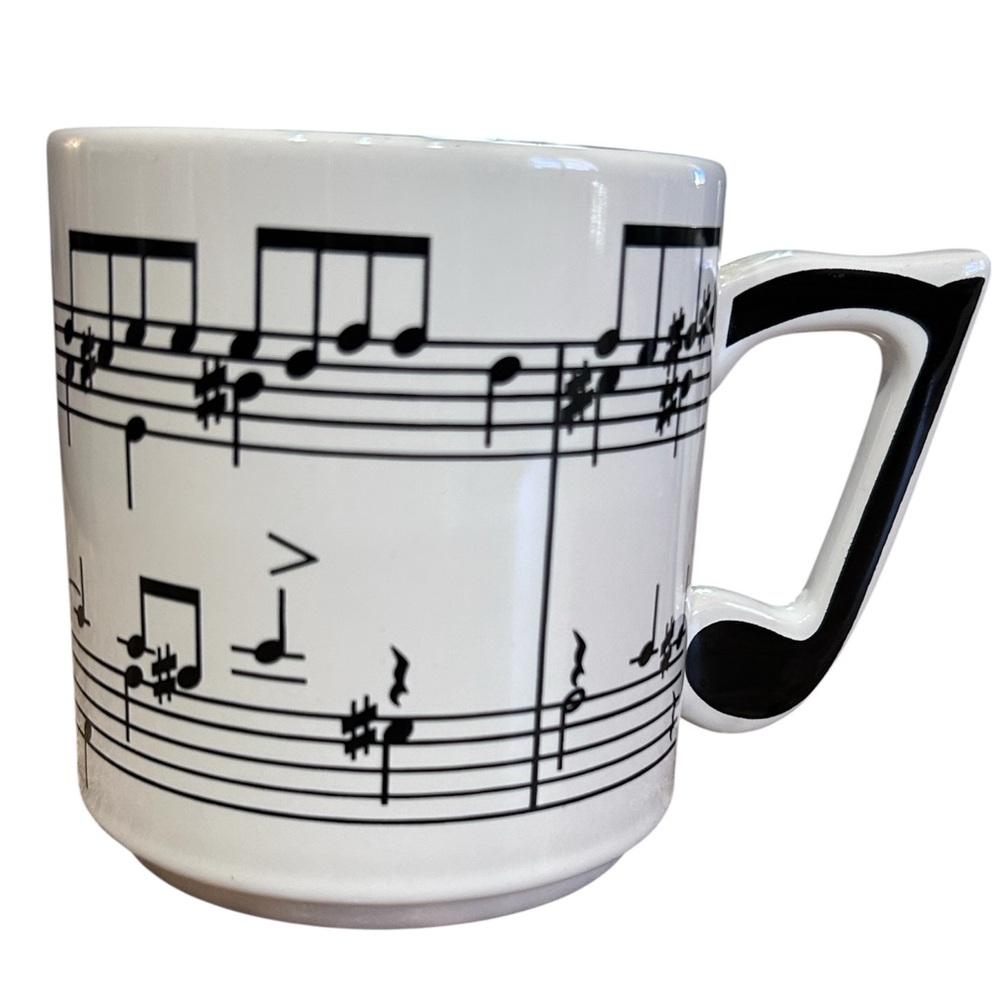 Vintage 1984 Music mug with 8th note handle chadwick miller Korea